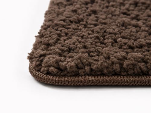 Image of Pack of 1 Quick Dry Water Absorbing Rectangular Micro Floor Mat | Anti-Skid & Non-Slip Cushion Doormat for Home, Kitchen, Office, Washroom - (R Coffee, 40x60 cm)