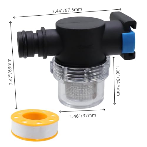 Image of Bitray Water Pump Strainer Filter Set RV Replacement 3 /4Inch RV Water Pump Strainer