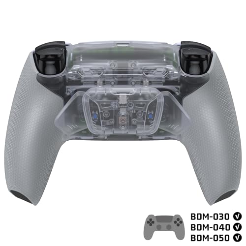 eXtremeRate PS5 Controller BDM-030 040 050 RISE4 Plus MAX Back Paddle Kit with Bottom Shell & Clicky Trigger Stop & Rubber Grip, Remappable Back Button Kit for PS5 Controller - Controller Not Included
