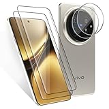 Euukzzea Verre Tremp� pour Vivo X200 Pro Protection Ecran 2 pi�ces + Cam�ra Protecteur 2 pi�ces, Haut D�finition, Duret� 9H,Sans Bulle, Anti-Rayures Protection �cran pour Vivo X200 Pro