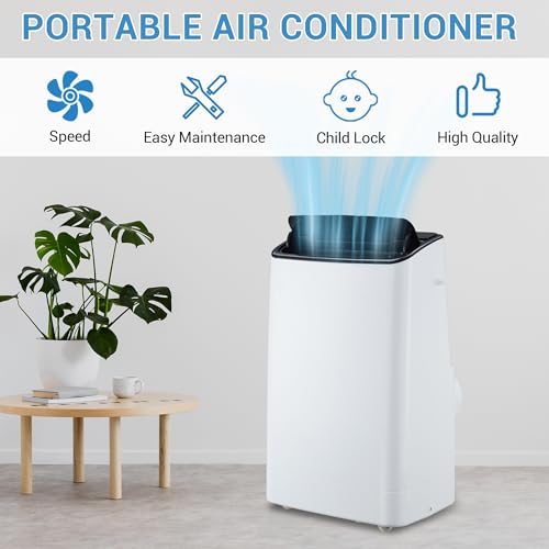 Image of Garvee 14000 BTU (9300 BTU SACC) AC Unit, 3-in-1 Portable Air Conditioner | with Cooling, Dehumidifier & Fan, 3 Fan Speeds, 24H Timer, Energy-Saving, Remote & Window Kit, up to 750 Sq. Ft, Black Top