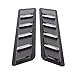 IKON MOTORSPORTS Front Hood Vent Universal Fit For Most Vehicles Cars 17in X 5in Matte Black ABS Air Flow Hood Vent Scoop Bonnet Cover 2PC
