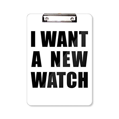 Presse-papiers A4 I Want A New Watch : support écriture rigide