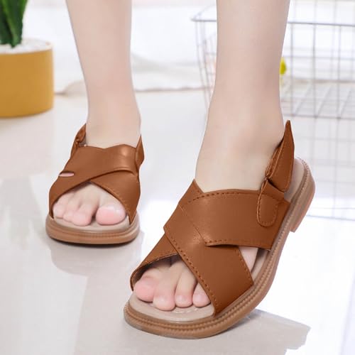 IWIHMIV Toddler Summer Walking Sandals Girls Water Shoes Beach Casual Open Toe Soft Soled Flat Sandals4