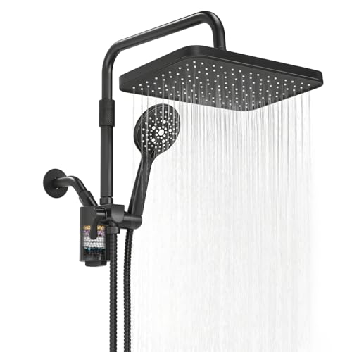 Filtered Shower Head with Handheld,12 Inch High Pressure Rain Shower