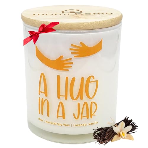 Product Image of the A Hug in a Jar Candle -I Miss You Scented Candle for The One You Love. Ideal Christmas Gift for Lover, Best Friends. (Lavender Vanilla, 10oz)