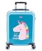 imome Cool Maleta de Cabina Infantil Let's Get Magical 55x40x20 cm | Equipaje de Mano, Trolley de Viaje Ryanair, Easyjet | Maleta de Viaje Turquesa Rígida Divertida Unicornio Juvenil