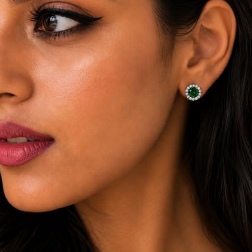 Image of BLACKBOX Stainless Steel Cubic Zirconia Stud Earrings for Women & Men