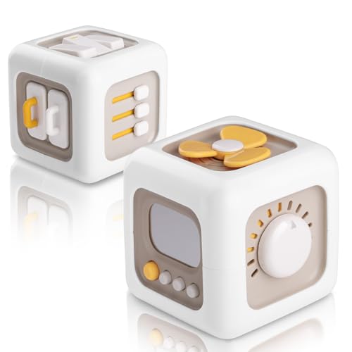 Image of Alotwan Busy Cube Montessori Toys for 1+ Year Old, Sensory Toys Activity Cube, Travel Essential for Toddlers 1-3, Birthday Gift for Boys Girls 1 2 3, Baby Learning Fine Motor 12-18 Months