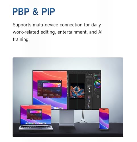 Image of 32 Inch 4K Computer Monitor 144Hz UHD, 32 inch Nano IPS HDR Gaming Monitor, 3840x2160, 3000:1 Contrast Ratio, 99% DCI-P3, USB-C 65W Charging,PC Monitor for Desktop（8 Interfaces）