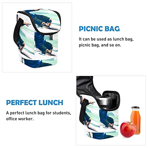 Lonchera de dodgeball para niños bolsa bento reutilizable escolar 3
