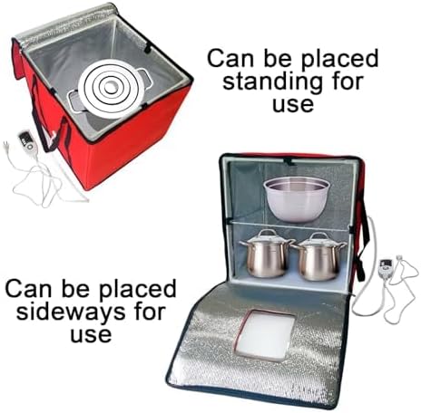 Temperature-Controlled Bread Proofing Box, Foldable Dough Proofer with Internal Shelf for Sourdough, Pizza, Yogurt & Natto – Ideal for Home Baking Enthusiasts (Small)