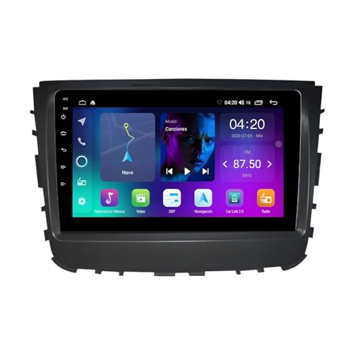 Carplay Coche para A-Pple y Android para SsangYong Rexton Musso 2018-2019 Navegación GPS, Bluetooth, Siri & G-Oogle, Cámara Trasera, Radio FM/RDS Dsp, Micrófono, 4 Nuclear 1G+16G