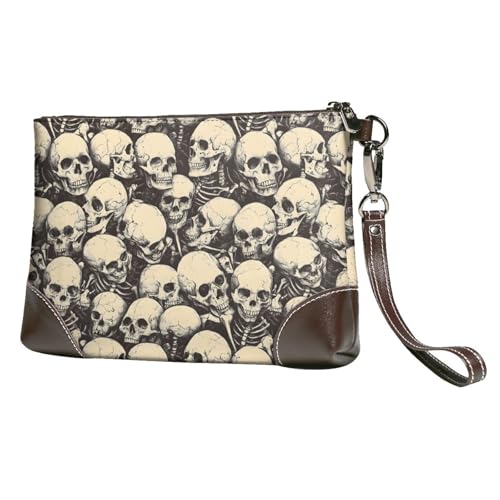 Portefeuille portable compact en cuir pour femme avec dragonne