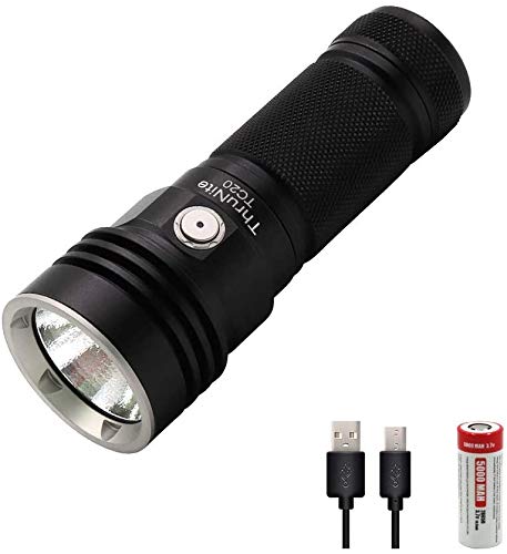 ThruNite TC20 3800 High Lumens Tactical Flashlight, USB Rechargeable LED Handheld Flashlight XHP70B LED - CW