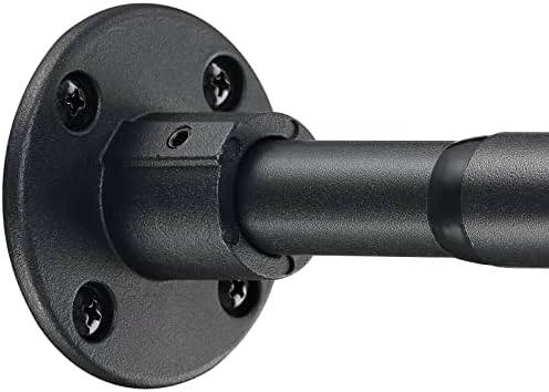 Industrial Shower Curtain Rod, 1 inch Black Shower Curtain Rods for Bathroom, Heavy Duty Adjustable Shower Rods for Room Divider, Matte(29''-94'')