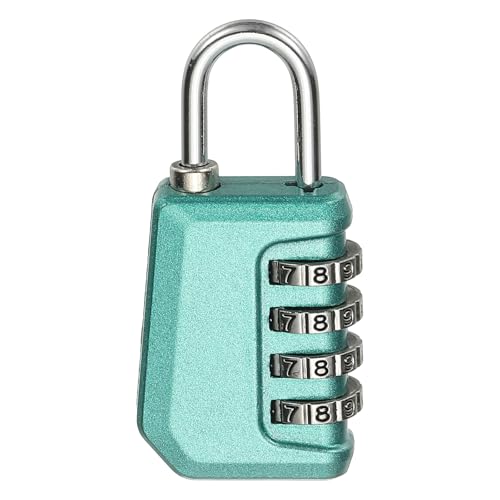 Image of MECCANIXITY Combination Lock, 4 Digit Padlock Combination Outdoor Waterproof Locker Lock for Gym Luggage Home Sports Hasp Storage, Pearl Green Pack of 1