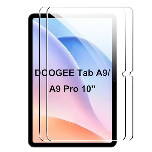 zZjoOoj 2 Piezas Protector Pantalla Compatible Con DOOGEE Tab A9/ A9 Pro 10 pulgadas,9H Dureza, Antiarañazos, Sin Burbujas Cristal Vidrio Templado