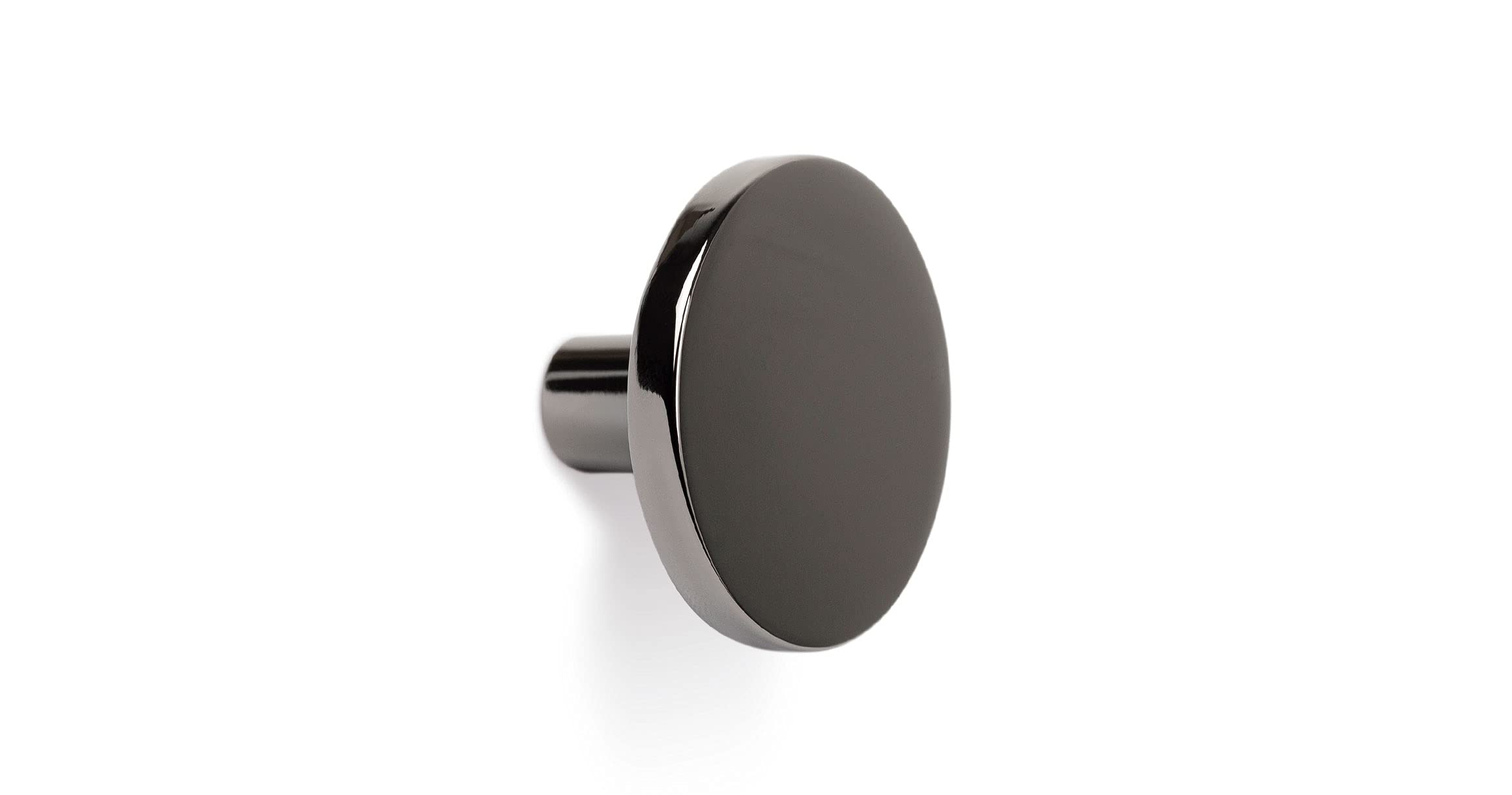 Gedotec Nickel Black Brushed Como Furniture Knob Antique | Cupboard Knob | Metal Door Knob Round | Drawer Knob Diameter 41 Mm | Dresser Knob Kitchen Cabinets | 1 Piece - Furniture Knob With Screws