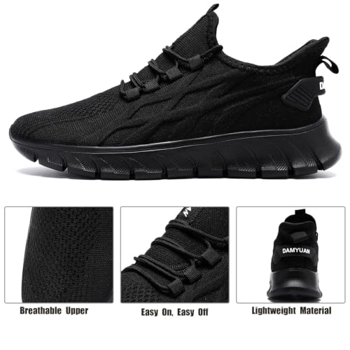 Image of Mens Running Shoes Slip On Tennis Walking Sneakers Gym Athletic