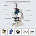 Metal Microscope for Kids - 100X 400X 1200X Beginner Microscopes kit with Led Light, Include 12PCS Sameple Prepared Slides, Science Educational Gift and Toy for Boy&Girl Birthday Halloween Christmas