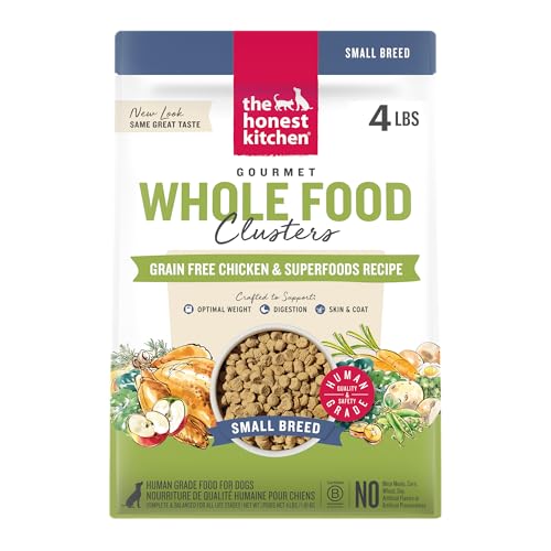 Image of The Honest Kitchen Whole Food Clusters Small Breed Grain Free Chicken Dry Dog Food, 4 lb Bag