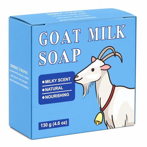 Generic white goat milk soap bar, 4.59 oz square shape — cheapest entry point in this comparison