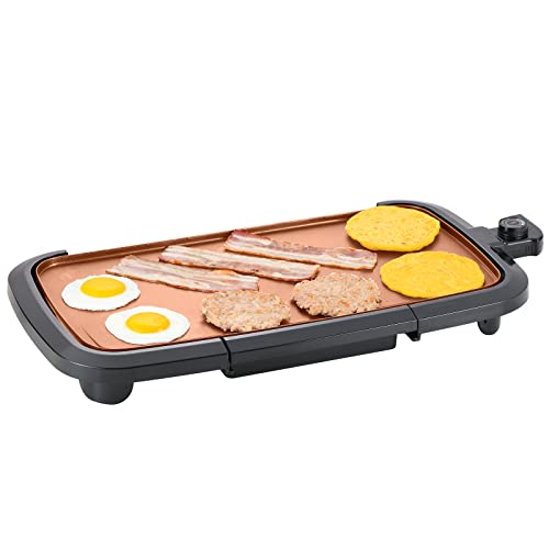 Aoran Electric Family Size Pancake Griddle Nonstick Griddle Countertop Gill,20 inch 1600W with...