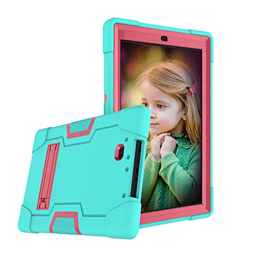 Cherrry For Rca 10 Viking Pro Rct6A03W13 10.1 Inch Case,Heavy Duty Shockproof Rugged Impact Resistant Hybrid Three Layer Full Body Protective Case Cover For Rca 10 Viking Pro 10.1 Inch (Green/Pink) #TOP5