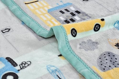 Image of Florida All Season Ultra Soft Kids AC Blanket /Baby Wrapper /Flannel Baby Blanket for 0-5 Yrs Kids(110x150cm) Pack of 2, Brown, Sky Blue