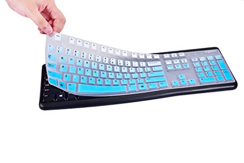 KeyCover - Ultra Thin Silicone Keyboard Cover Compatible with Logitech K120 MK120 Keyboard