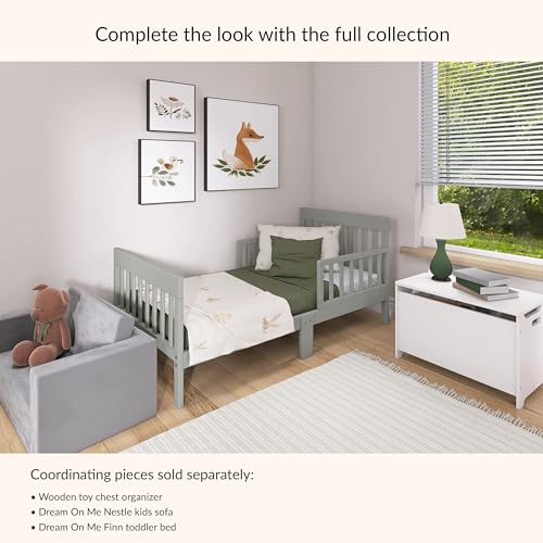 Image of Dream On Me Finn Toddler Bed, GREENGUARD Gold, Pinewood, Cool Grey