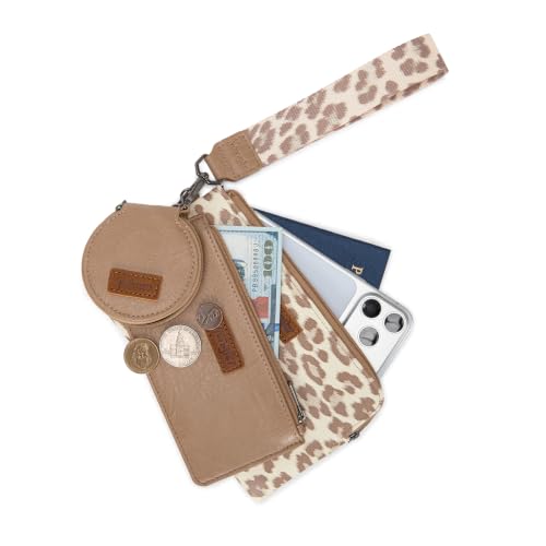 Image of Montana West X Wrangler Keychain Wallets for Women Dual Pouch Wristlet