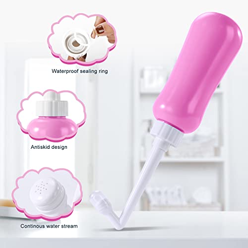 Image of Portable Bidet Travel Large Capacity 15.8oz Personal Toilet Handheld Pink