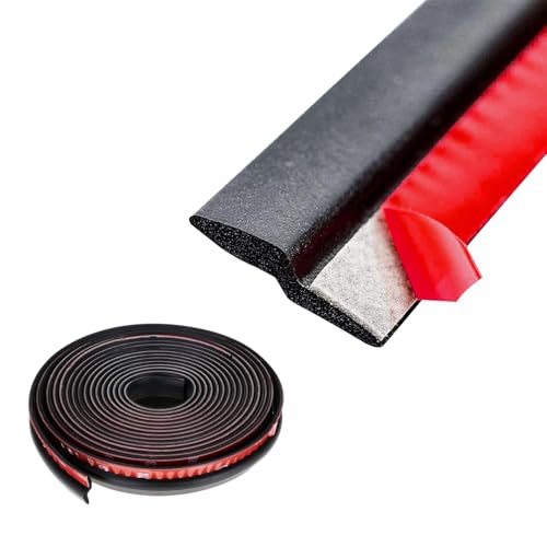 Ioklin Automotive Weather Seal Strip for Car Door and Window, 13Ft Self-Adhesive Rubber Weatherstrip with Z-Shape Design for Windshield Protection