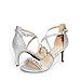 DREAM PAIRS Women's DOLCE Fashion Stilettos Open Toe Pump Heel Sandals,Size 9.5,SILVER-RHINESTONE,DOLCE