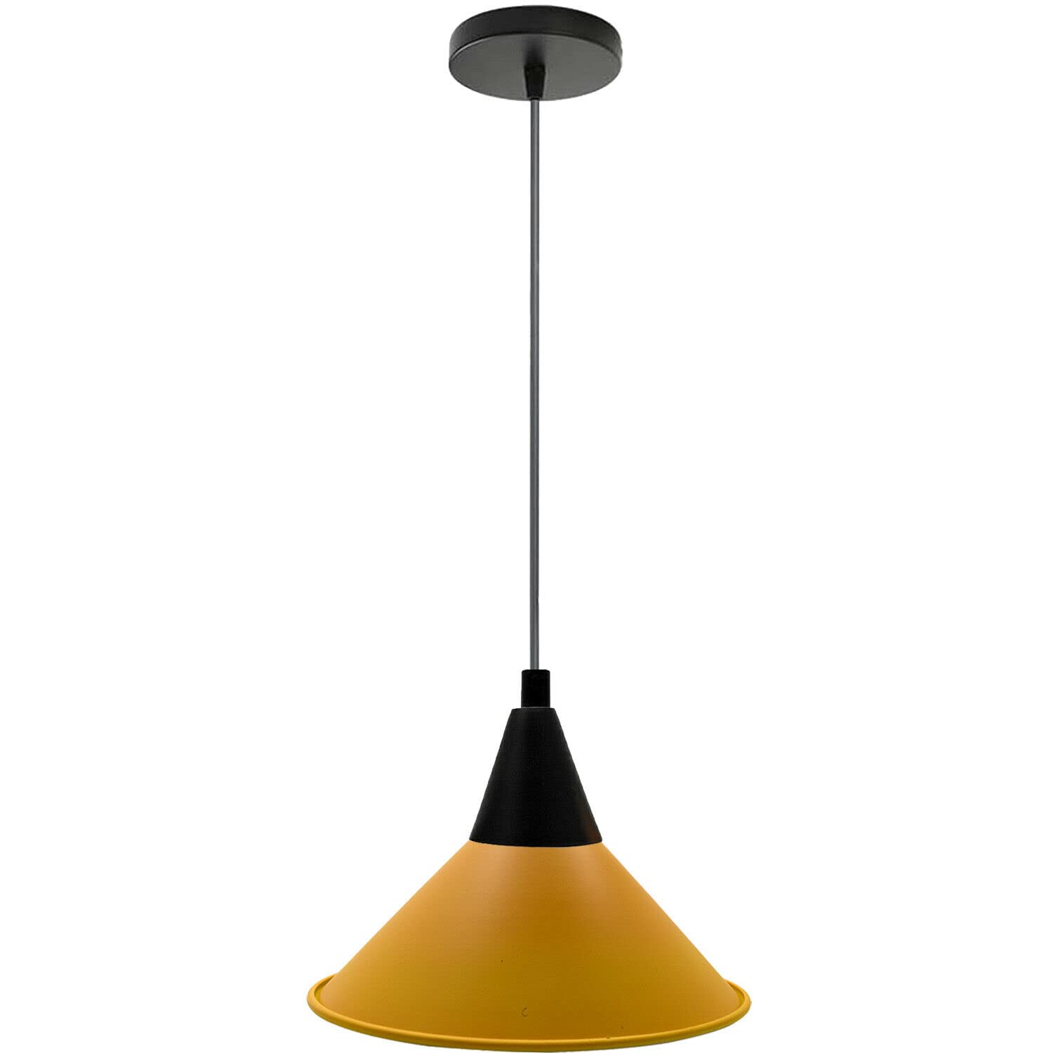 Vintage Indoor Ceiling Industrial Pendant Light Fitting | 100cm Adjustable Hanging Loft Cord Cables | 22cm Retro Metal Island Lightshade | 10cm Round Metal Ceiling Rose | E27 Base Screw Bulb Holder