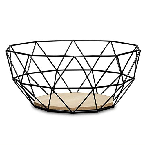 AERVEAL Creative Fruit Basket Bol en Métal Fil Conteneur Cuisine Légumes Support De Stockage Snack Plateau, Support De Stockage Cover