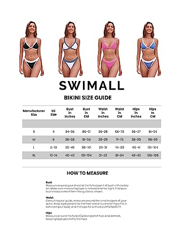 Swimall Women's Triangle Bikini Set Sexy Brazilian Two Piece Swimsuit Cute Bathing Suit - Black - Small #TOP5