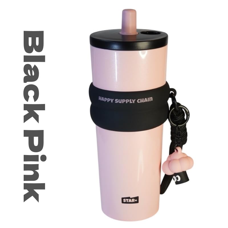 Amazon | STAR+【Black Pink】710ml オーロラドリームストローカップ