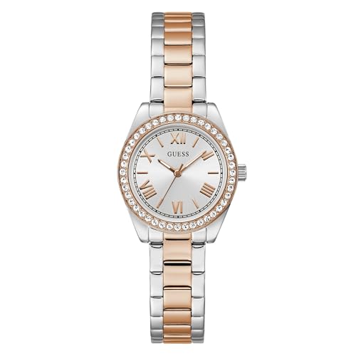 Montre analogique à deux tons GUESS idéale du bureau aux soirées chics