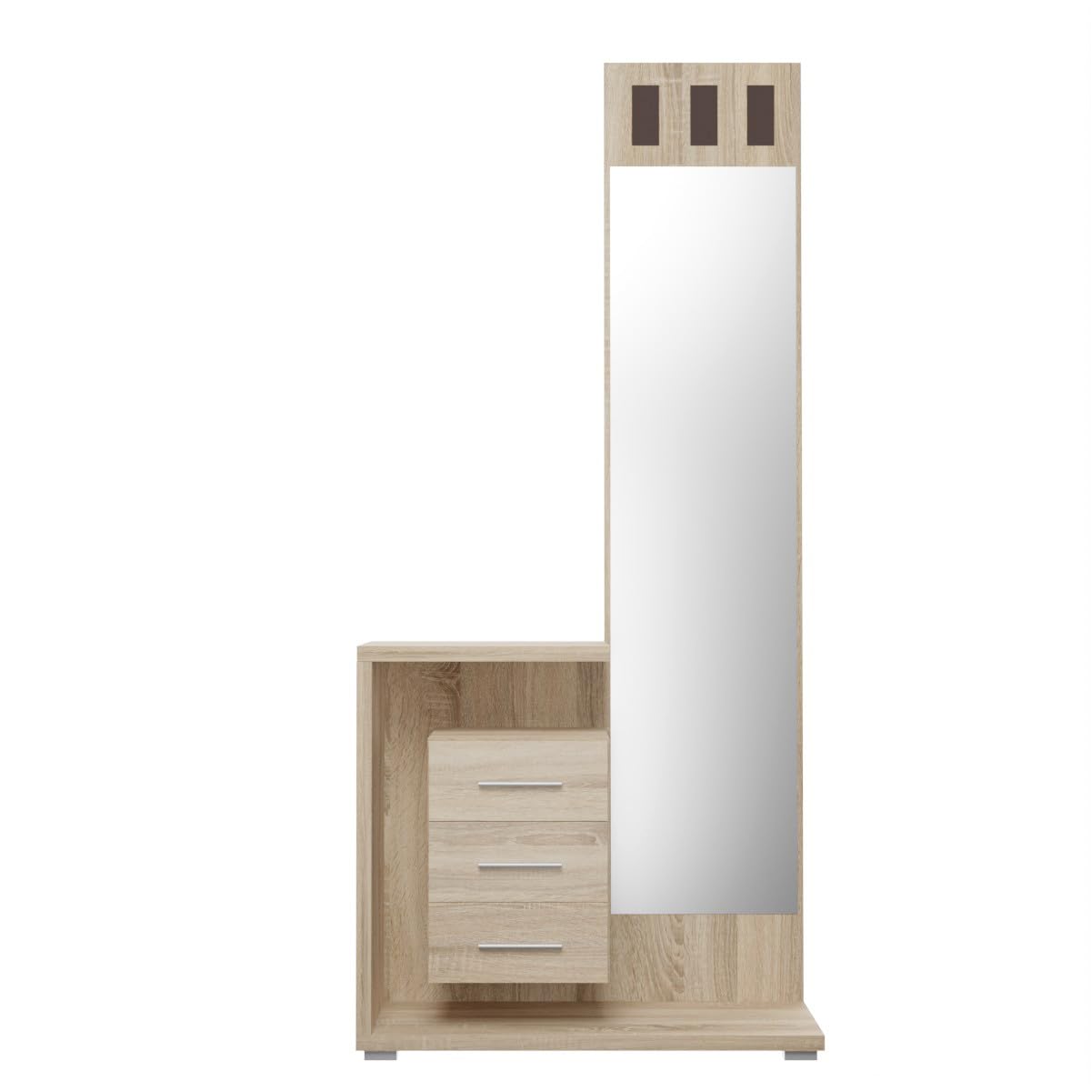 Homey - Mueble Recibidor Vertical, Modelo Odette, Práctico y Funcional, Color Cambria, Medidas: 85 cm Largo x 28 cm Fondo x 190 cm Alto