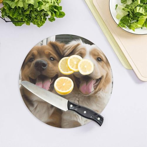 Planche à découper en verre hygiénique et résistante aux rayures chiens - 5