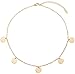 Produktbild Happiness Boutique Damen Kette mit Plättchen in Goldfarbe | Zarte Halskette Runde Disk Anhänger Schmuck Damen