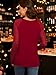 ALIREVERIE Women Christmas Long Sleeve V Neck Striped Top Santa Hat M