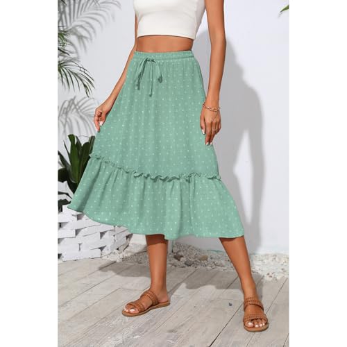 Image of Witsmile High Waist Tiered Skirts for Women Flowy Skirts for Women Long Length with Pockets 2026 Fashion Trendy