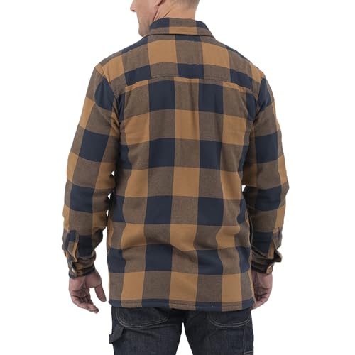 Dickies Men's High Pile Fleece Lined Flannel Shirt Jacket with Hydroshield2