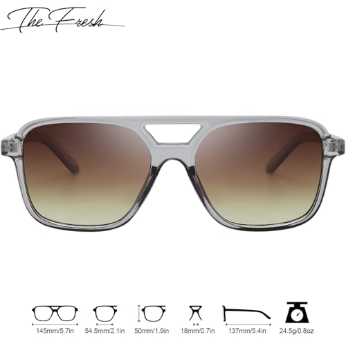 The Fresh Vintage Retro 70s Plastic Aviator Sunglasses Women Men Classic Small Squared Frame - FR162552