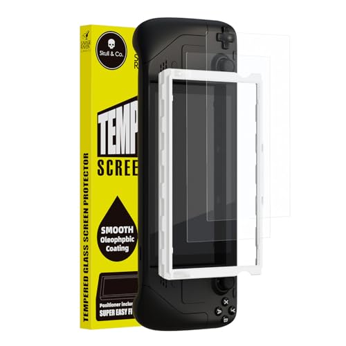 Skull & Co. High Transparency High Sensitivity Tempered Glass Screen Protector for Steam Deck LCD/OLED (2-PACK) with Positioner Installation Kits - HD Clarity
