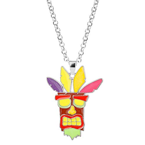 YUNMENG Juego Caliente Crash Bandicoot Colgante Collar Power Armor Cosplay joyería Collar niños Recuerdos Chaveiro Llavero Disfraz Cover